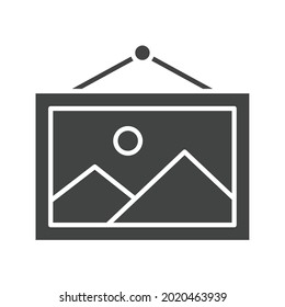 Framed Picture icon vector image. Can also be used for Miscellaneous Objects. Suitable for mobile apps, web apps and print media.