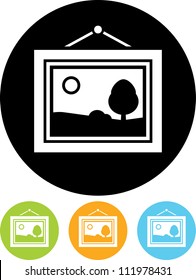 Framed Picture - Vector Icon Isolated