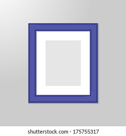 Framed picture - vertical - with dark blue frame