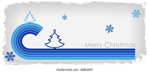 Framed retro christmas card VECTOR