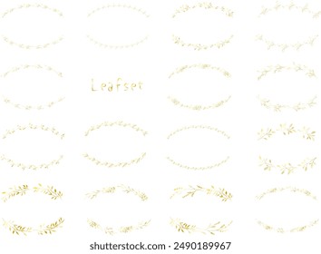 Framed set of semi-circular leaves.