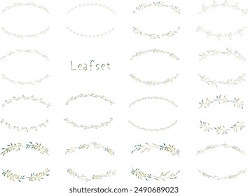 Framed set of semi-circular leaves.