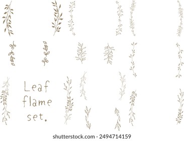 Framed set of semi-circular leaves. Vertical.