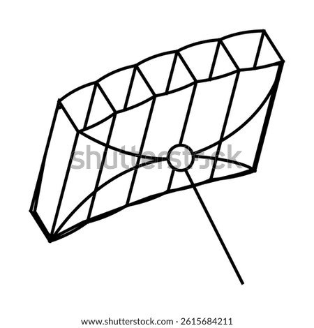 frameless kite line icon vector. frameless kite sign. isolated contour symbol black illustration