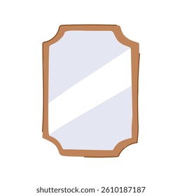 frameless wall mirror cartoon. beveled ornate, minimalist large, small bathroom frameless wall mirror sign. isolated symbol vector illustration