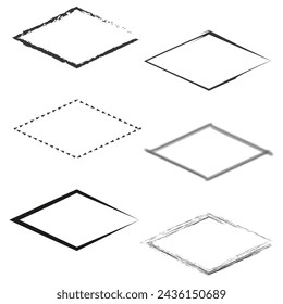 Frames abstract geometric. Borders collection set. Design art decoration. Vector illustration. EPS 10.