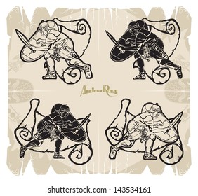 Frames of Ancient Rome, vector