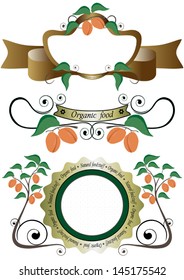 Frames with apricots for food production. 