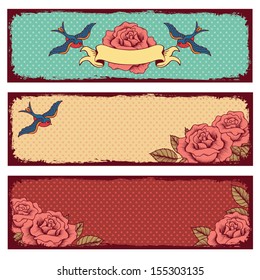 frames with bird and flower (clipping mask)