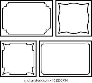 Frames borders beautiful vector vintage isolated