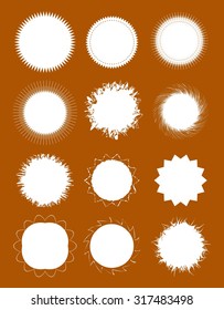 Frames and borders, vector set. 12 decorative design elements.