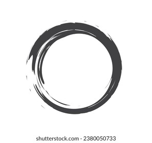 frames circle templates isolated on white background. frame brush. Vector illustration
