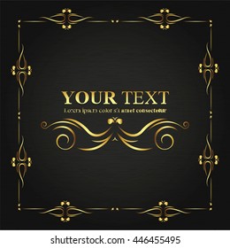 frames  Classic card gold design