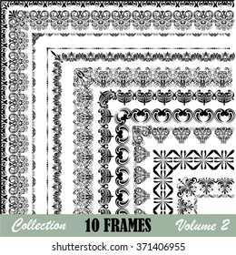 Frames collection..Design framework is included in the panels of the brushes.