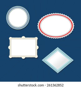 Frames cut from paper. Easy to use.