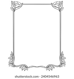 Frames Decorating Weeding. Border Element Floral 