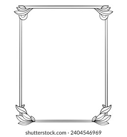 Frames Decorating Weeding. Border Element Floral 