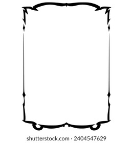 Frames Decoration Design. Border Ornamental Black Vector
