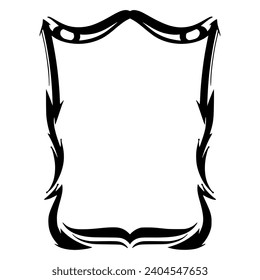 Frames Decoration Design. Border Ornamental Black Vector