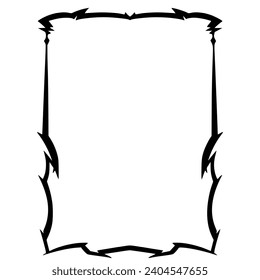 Diseño De Decoración De Marcos. Vector negro ornamental de borde