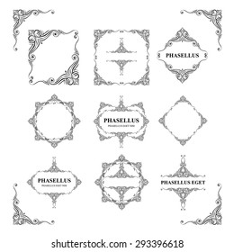 Frames. Decorative elements. Vector set