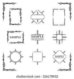 Frames. Decorative elements. Vector set