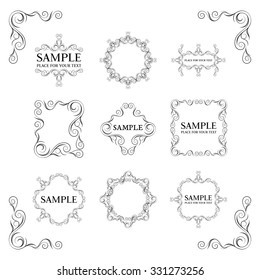 Frames. Decorative elements. Vector set