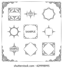 Frames. Decorative elements. Vector set
