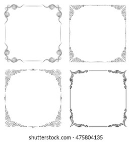 Frames. Decorative elements. Vector set