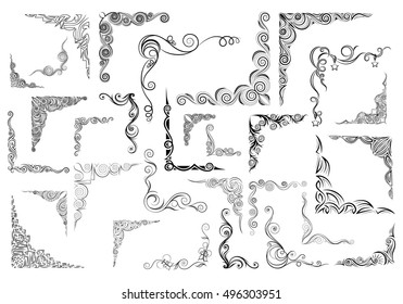 Frames. Decorative elements. Vector set