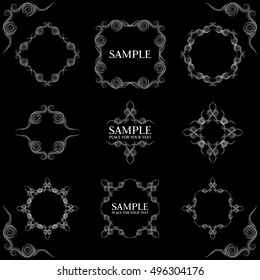 Frames. Decorative elements. Vector set