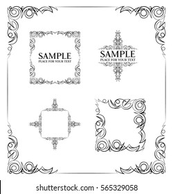 Frames. Decorative elements. Vector set