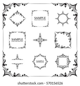 Frames. Decorative elements. Vector set