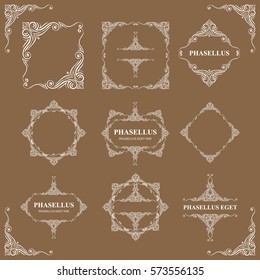 Frames. Decorative elements. Vector set