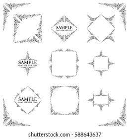 Frames. Decorative elements. Vector set