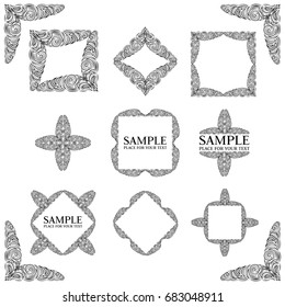 Frames. Decorative elements. Vector set
