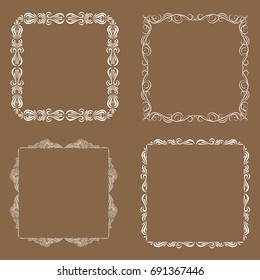 Frames. Decorative elements. Vector set