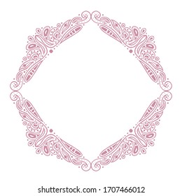 Frames with decorative floral patterns. Vector illustration.