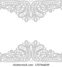 Frames with decorative floral patterns. Vector illustration.
