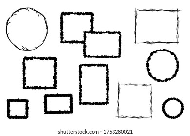 Frames design universal use. Clip art black and white