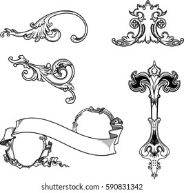 frames and different beautiful decorative elements