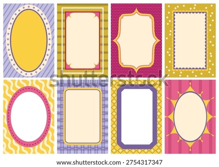 Frames with doodle borders for text in the style of hand drawn. Frame for text or banner for text. Vector illustration.