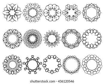 Frames doodle vector. Hand drawn doodles. Set of simple doodles. Pen effect circles collection. Frames set. Set of sketch curve borders. Grunge frames set. Round grunge retro frames.