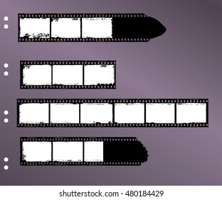 Frames Of Film, Grungy Blank Film Stripes, Contact Sheet, Copy Space