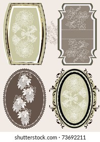 frames with floral ornament