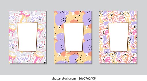 Frames of flowers, for invitations, seasonal greetings, wedding printing, international women's day, mother's day, birthday. Vector illustration