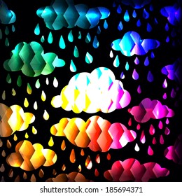 Frames in the form of clouds on background .  Vector illustration.