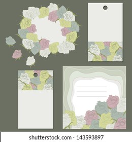 Frames and graphic roses