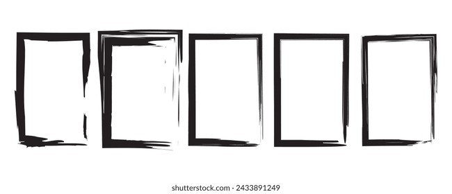 Frames in grunge style. Abstract rectangles with space for text.