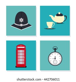 Frames icon set. United Kingdom. Vector graphic